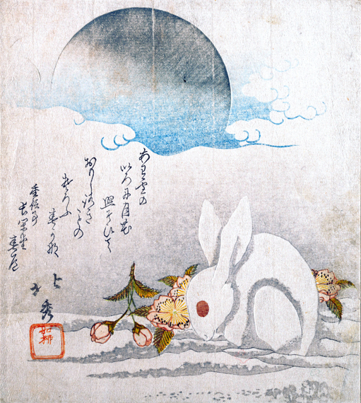 Rabbit in the Snow beneath the Moon