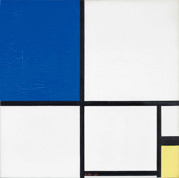 Composition No. II with Blue and Yellow