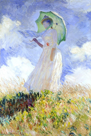 Woman With Parasol Turned To the Left