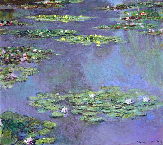 Water Lilies, 1905 by Claude Monet, oil painting reproduction on canvas Water Lilies, 1905