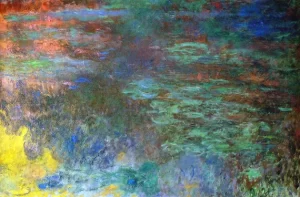 Water Lily Pond, Evening (Right Panel), 1920-26
