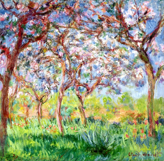 Printemps A Giverny by Claude Monet, oil painting reproduction on canvas Printemps A Giverny