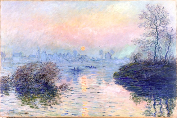 Sunset On the Seine at Lavacourt, Winter Effect