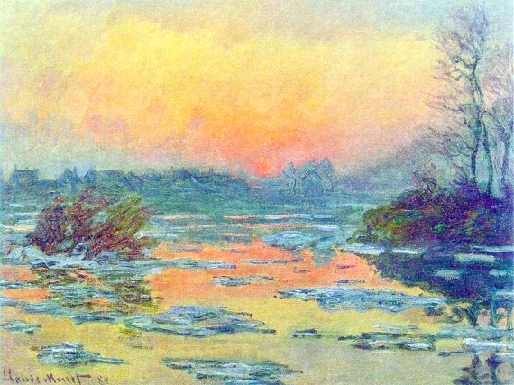 Sunset On the Seine In Winter, 1880