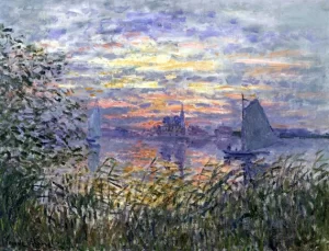 Marine View With A Sunset