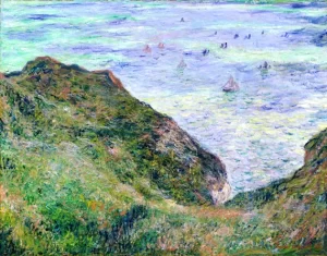 View Over the Sea, Cliff of Pourville, 1882