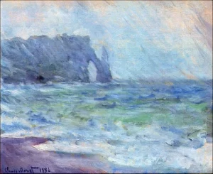 The Manneport, Etretat In the Rain, 1885-86