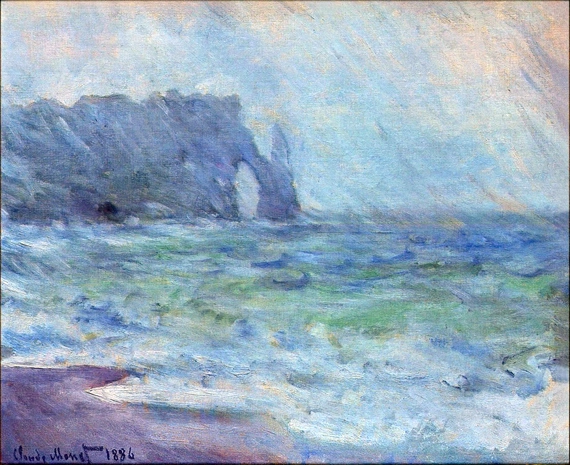 The Manneport, Etretat In the Rain, 1885-86