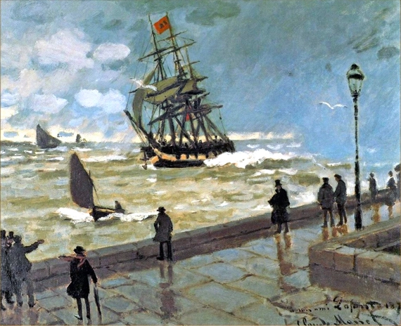 The Jetty at Le Havre Bad Weather, 1870