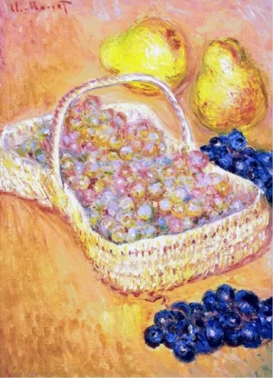 Basket of Graphes, Quinces and Pears, 1882-85