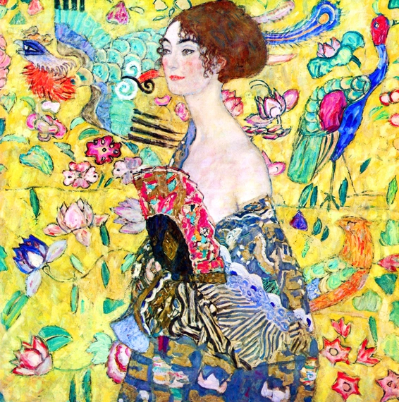 Woman With Fan by Gustav Klimt, oil painting reproduction on canvas Woman With Fan