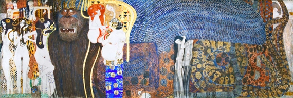 Beethoven Frieze «The Enemy Powers» (Plate 2) by Gustav Klimt, oil painting reproduction on canvas Beethoven Frieze "The Enemy Powers" (Plate 2)