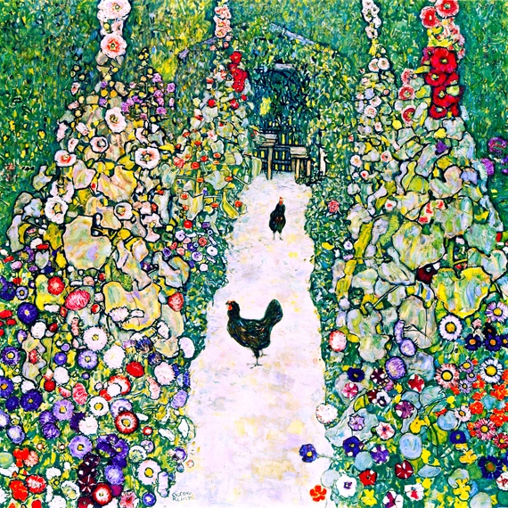 Garden With Roosters