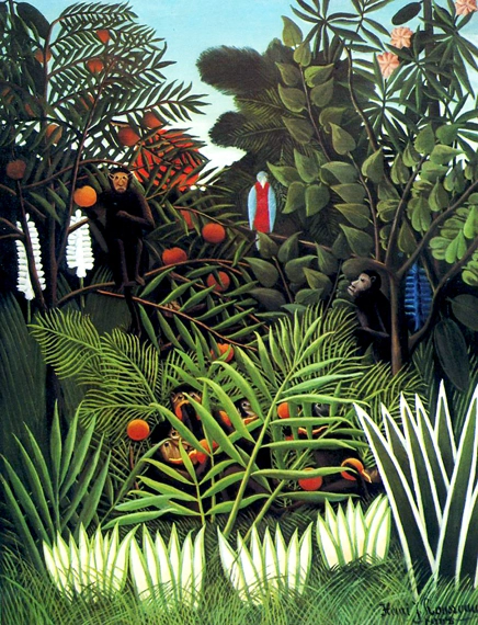 Exotic Landscape by Henri Rousseau, oil painting reproduction on canvas Exotic Landscape