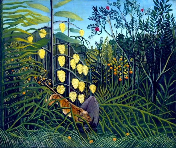 In a Tropical Forest-Struggle between Tiger and Bull