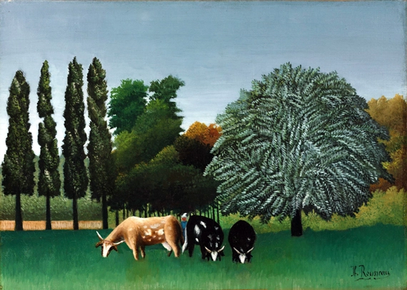 The Banks of the Oise by Henri Rousseau, oil painting reproduction on canvas The Banks of the Oise