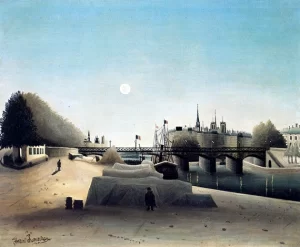 View of Ile Saint-Louis, Near Port Saint-Nicolas, Evening