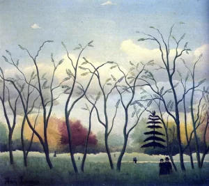 Vue du Bois de Vincennes, a droite de la route de Paris