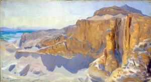 Cliffs at Deir El Bahri, Egypt 1890-91