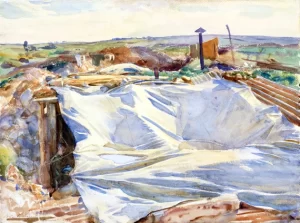 A Tarpaulin Over a Dug-Out 1918