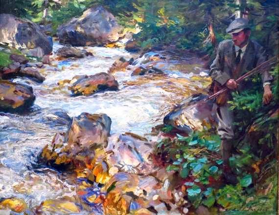 Trout Stream In the Tyrol 1914 by John Singer Sargent, oil painting reproduction on canvas Trout Stream In the Tyrol 1914