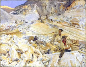 Bringing Down Marble From the Quarries To Carrara 1911
