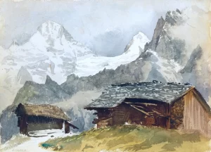 Chalets, Breithorn, Mürren 1870