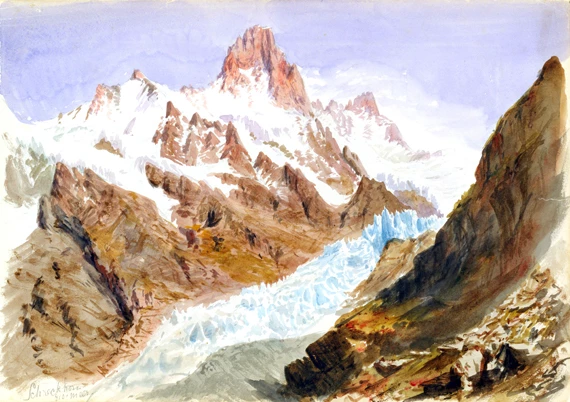 Splendid Mountain Watercolours 1870