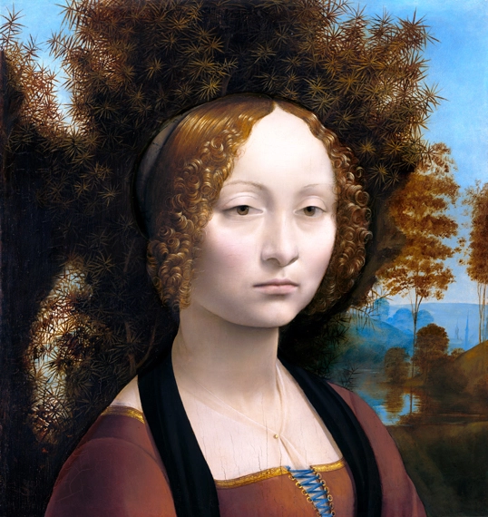 Ginevra de’ Benci by Leonardo Da Vinci, oil painting reproduction on canvas Ginevra de' Benci