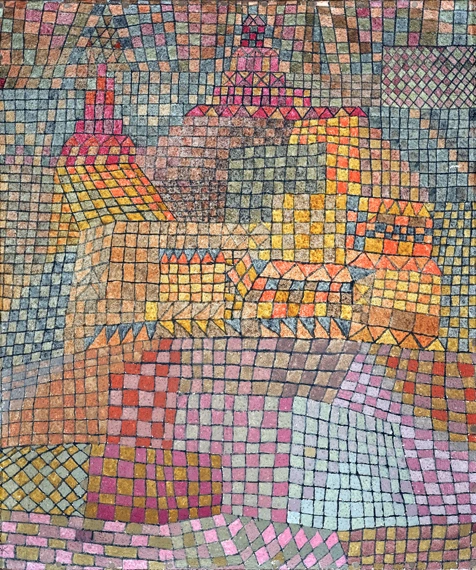 Town Castle Kr. by Paul Klee, oil painting reproduction on canvas Town Castle Kr.