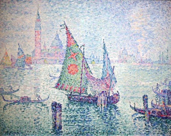 The Green Sail, Venice by Paul Signac, oil painting reproduction on canvas The Green Sail, Venice