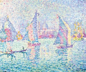 Voiles Dans La Brume. Canal De La Giudecca