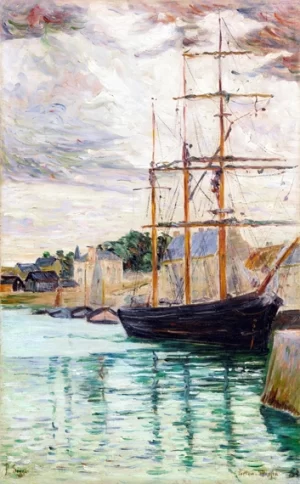 Port-En-Bessin, Les Trois-Mâts À Quai