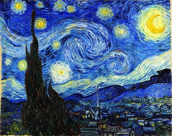 The Starry Night Saint Remy by Vincent Van Gogh, oil painting reproduction on canvas The Starry Night Saint Remy