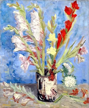 Vase With Gladioli And China Asters 1886