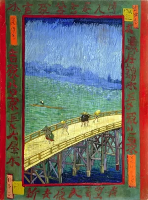 Bridge In The Rain (After Hiroshige) 1887
