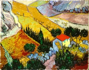 Landscape With Houses And Ploughman