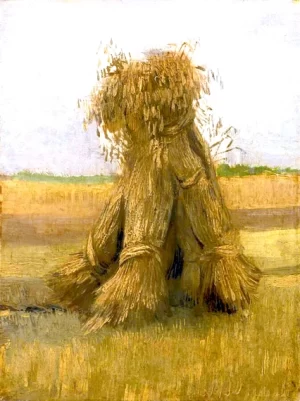 Sheaves Of Wheat In A Field