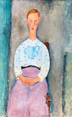 Girl with a Polka-Dot Blouse 1919