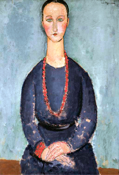 Donna Con Collana Rossa 1918