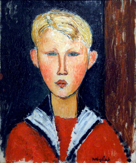 The Blue-Eyed Boy 1916 by Amedeo Modigliani, oil painting reproduction on canvas The Blue-Eyed Boy 1916
