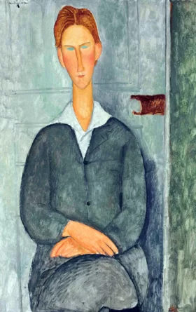 Jeune Homme Roux Assis 1919