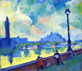 Rainy Day, Fifth Avenue, 1916 La Tamise au pont de Westminster