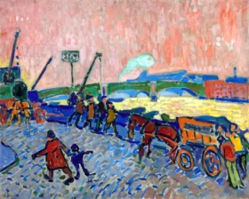 Nocturne, Railway Crossing, Chicago 1893 Les Quais de la Tamise
