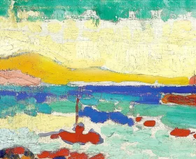 Square at Sevilla 1910 Boats at Collioure