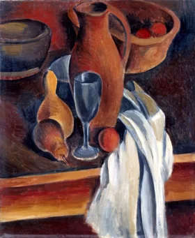 Still Life with Earthenware Jug and White Napkin