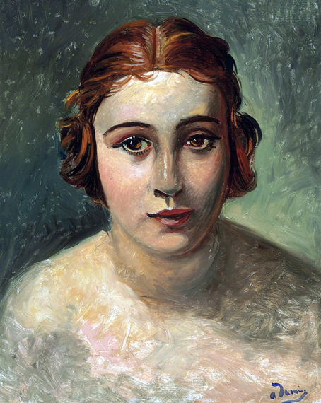Portrait De Jeune Femme by André Derain, oil painting reproduction on canvas Portrait De Jeune Femme
