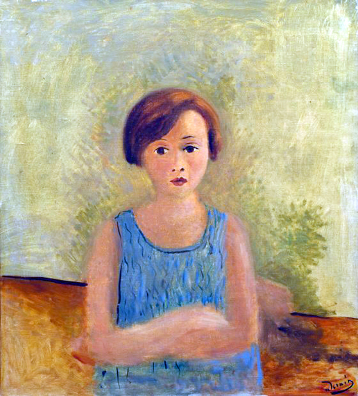 Little Girl in Blue by André Derain, oil painting reproduction on canvas Little Girl in Blue