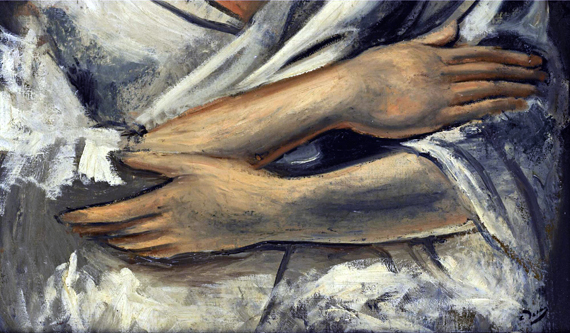Deux bras croisés de femme
