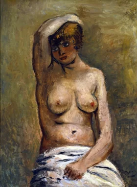 Lyman’s Ledge, Appledore 1903 Buste de femme assise aux seins nus